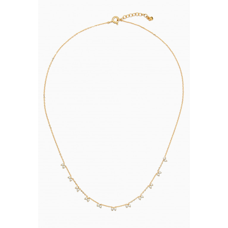 Tai Jewelry - Tiny Pearl Necklace in Gold-vermeil