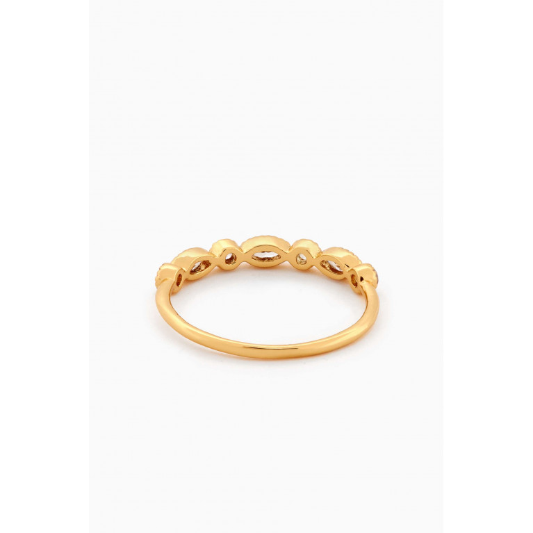 Tai Jewelry - Art Deco Crystal Ring in Gold-plated Brass