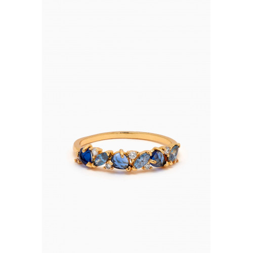 Tai Jewelry - Marquis Crystal Ring in Gold-plated Brass
