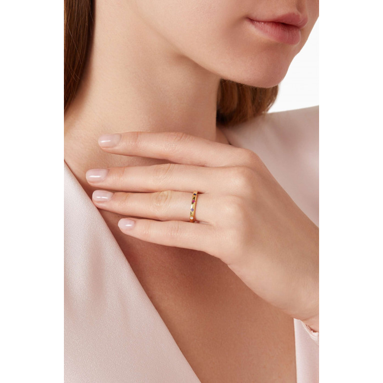Tai Jewelry - Rainbow Crystal Ring in Gold-vermeil
