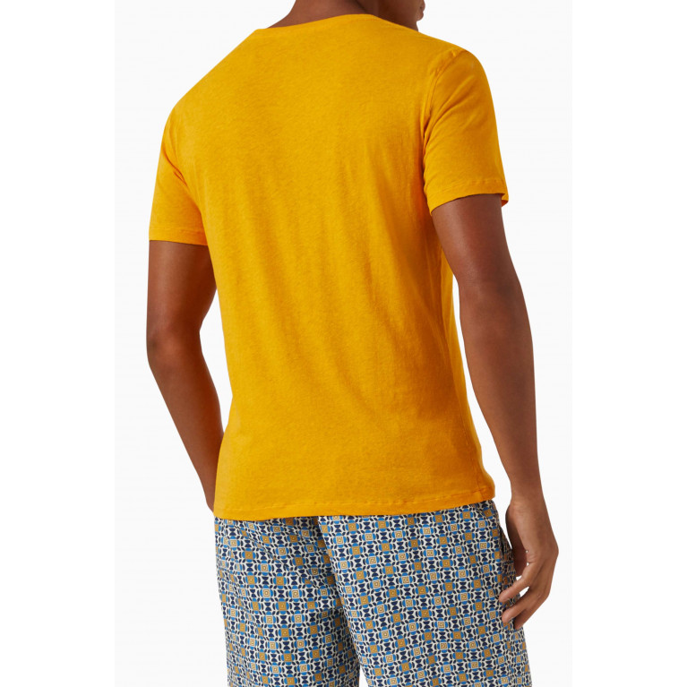 Frescobol Carioca - Lucio T-shirt in Linen-blend Jersey
