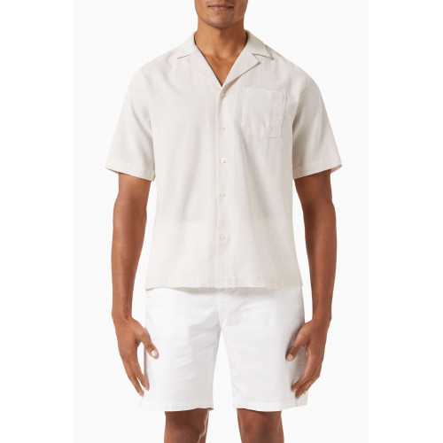 Frescobol Carioca - Angelo Short Sleeved Shirt in Cotton Blend