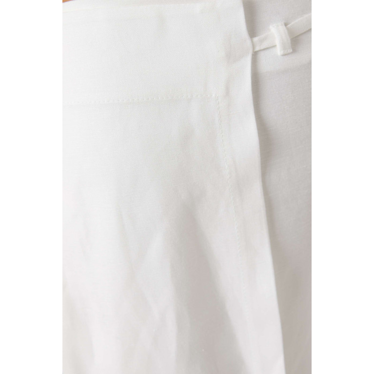 BAQA - Wrap Wide-leg Pants in Linen-blend