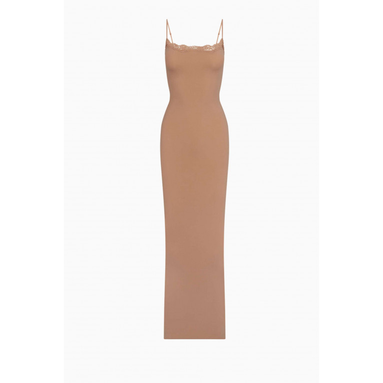 SKIMS - Fits Everybody Corded Lace Long Slip Dress Sienna