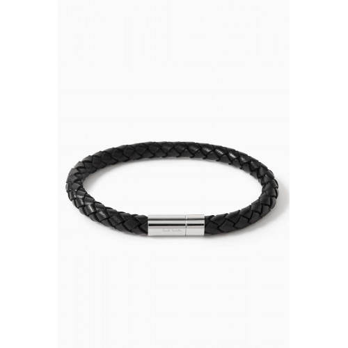 Paul Smith - Woven Bracelet in Leather Black