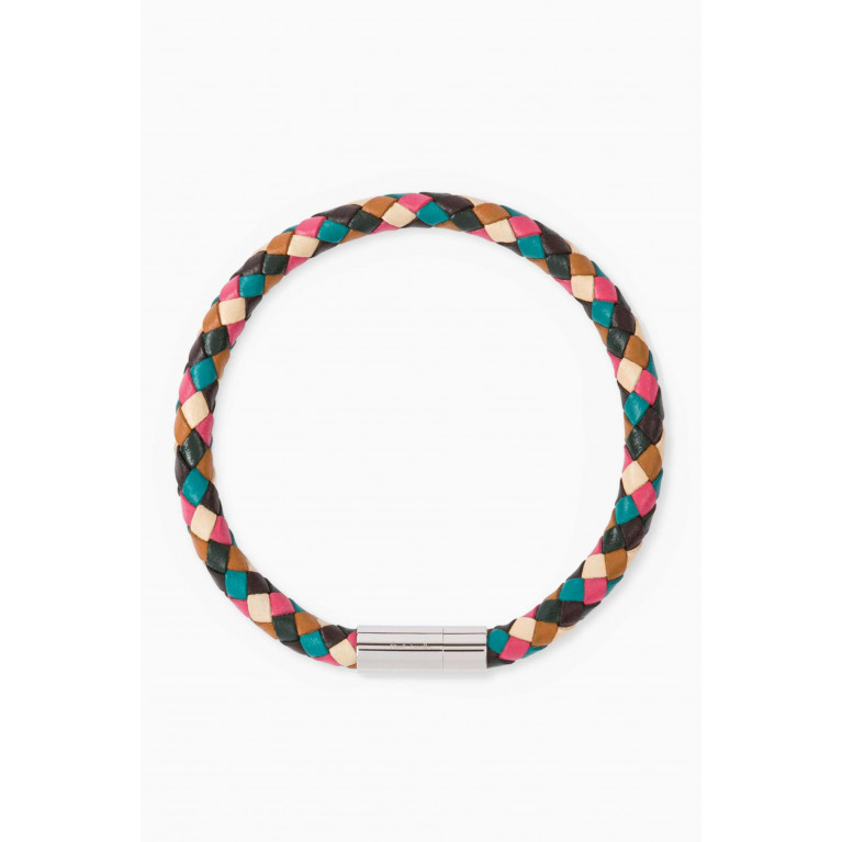 Paul Smith - Woven Bracelet in Leather Multicolour