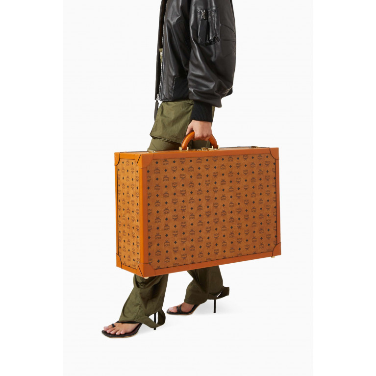 MCM - Medium Suitcase in Visetos Monogram Canvas