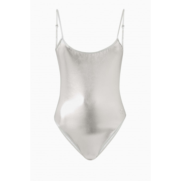 Leslie Amon - Bella One-piece Swimsuit in Metallic-nylon