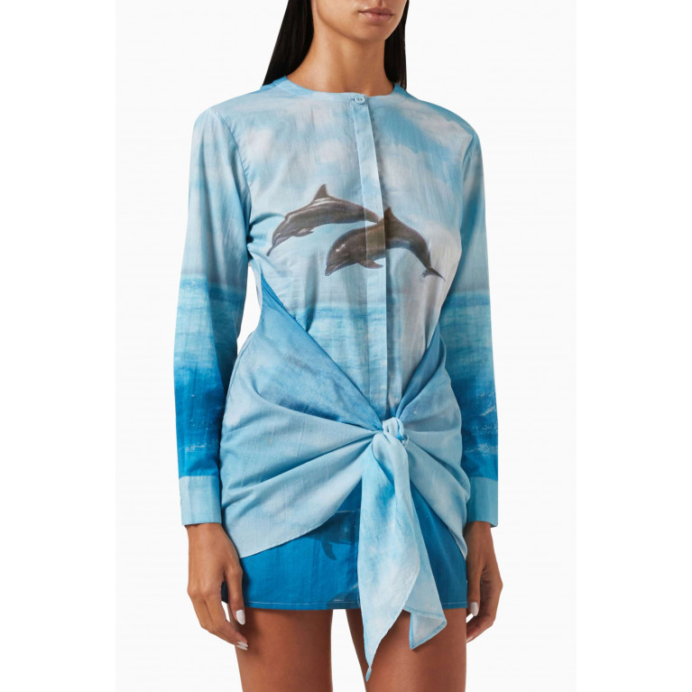 Leslie Amon - Dolphin Mini Dress in Chiffon