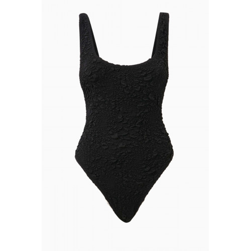 Leslie Amon - Cindy One-piece Swimsuit in Crinkled-jacquard