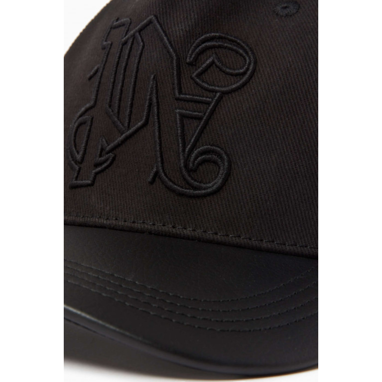Palm Angels - Monogram Trucker Cap in Cotton & Mesh Black