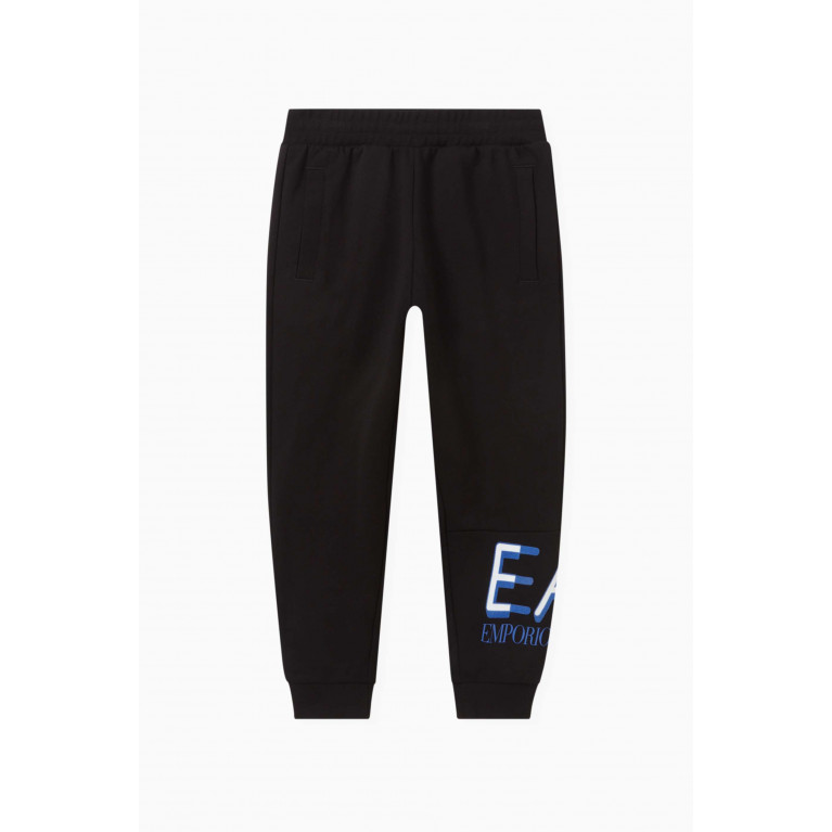 Emporio Armani - Logo-print Sweatpants in Cotton Black