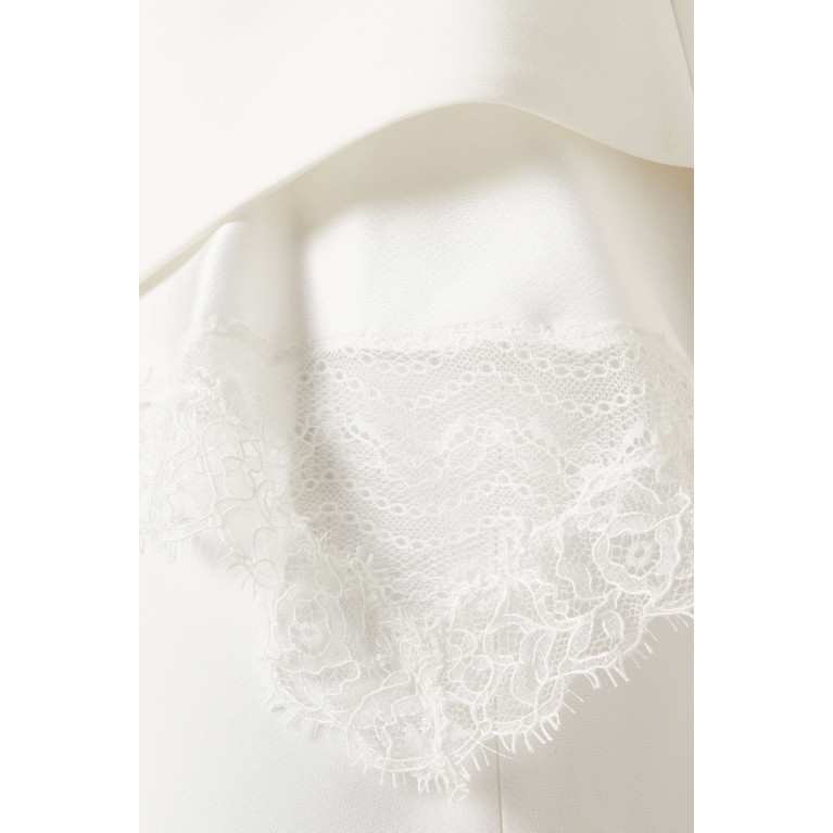 Simkhai - Allie Basque Lace-trimmed Jacket in Cady White
