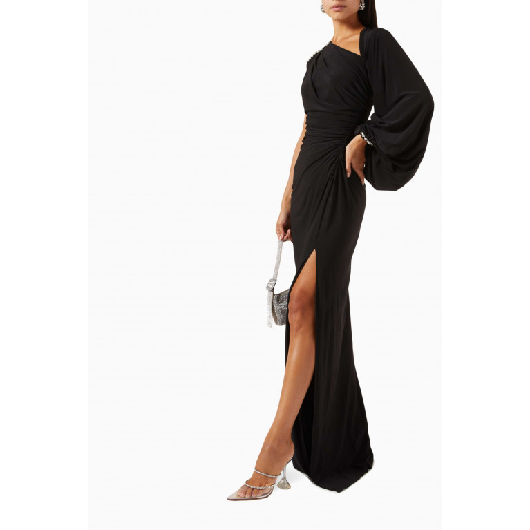 NASS - One-shoulder Dress in Jersey Black