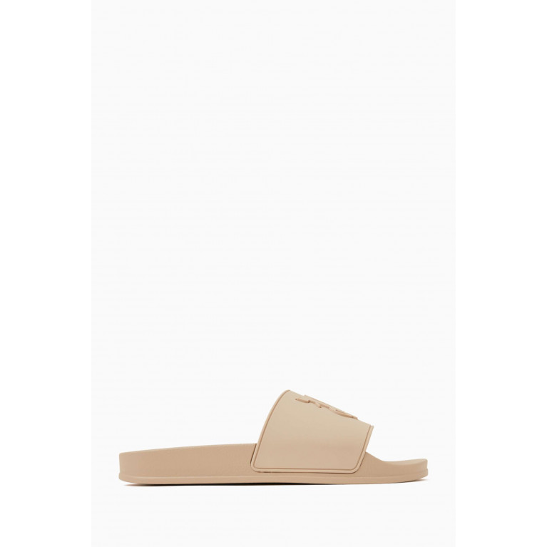 Palm Angels - Monogram Pool Slides in Rubber Neutral
