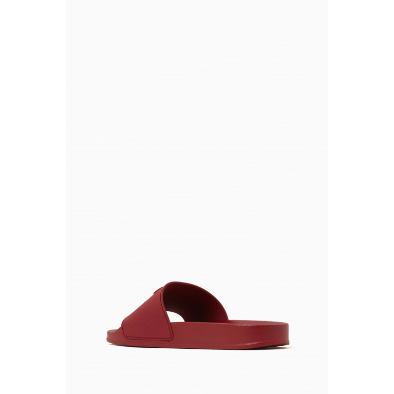 Palm Angels - Monogram Pool Slides in Rubber Red