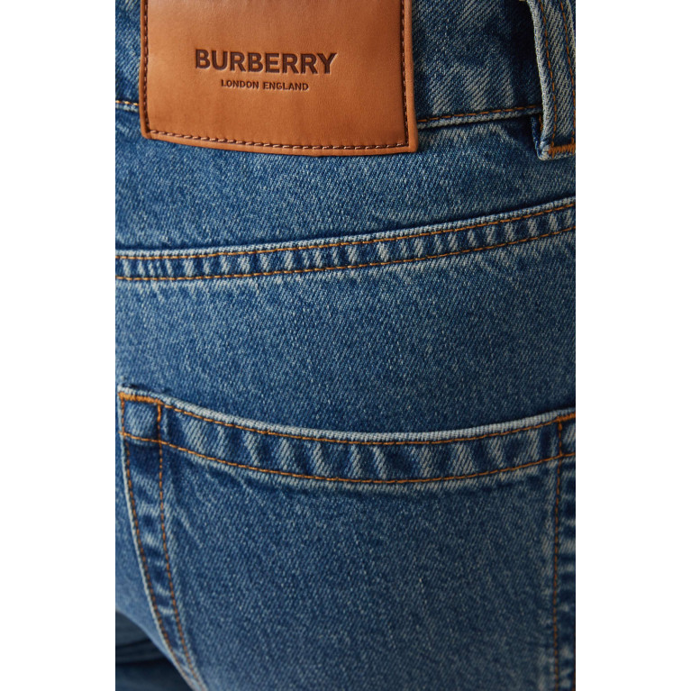 Burberry - High-waisted Slim-fit Jeans in Denim