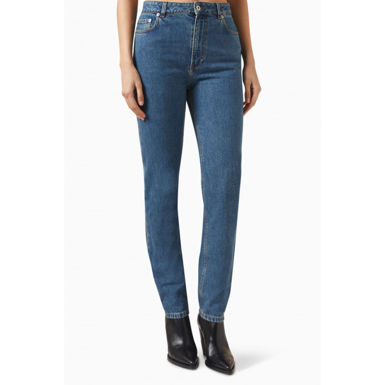 Burberry - High-waisted Slim-fit Jeans in Denim