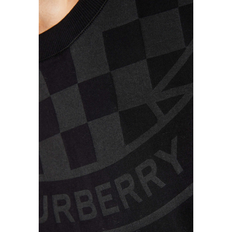 Burberry - Laney Logo Checked T-shirt in Jersey