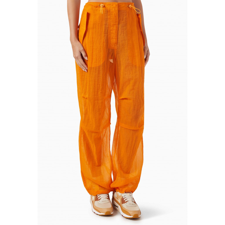 Kith - Nuru Parachute Pants in Sheer-cotton Orange
