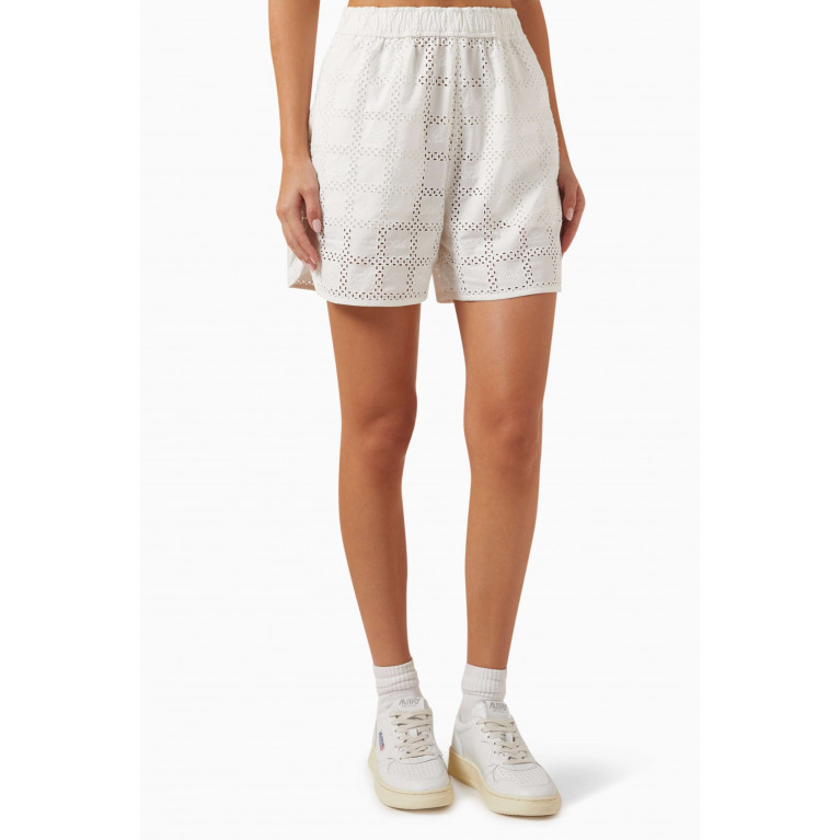 Kith - Dylan Broderie Logo Shorts in Cotton Neutral