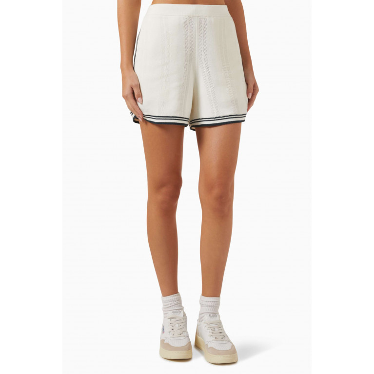 Kith - Rayne Perforated Shorts in Organic Cotton-blend Knit Neutral