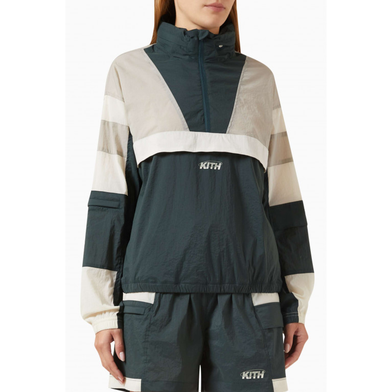 Kith - Mila Half-zip Jacket in Stretch-nylon Blue
