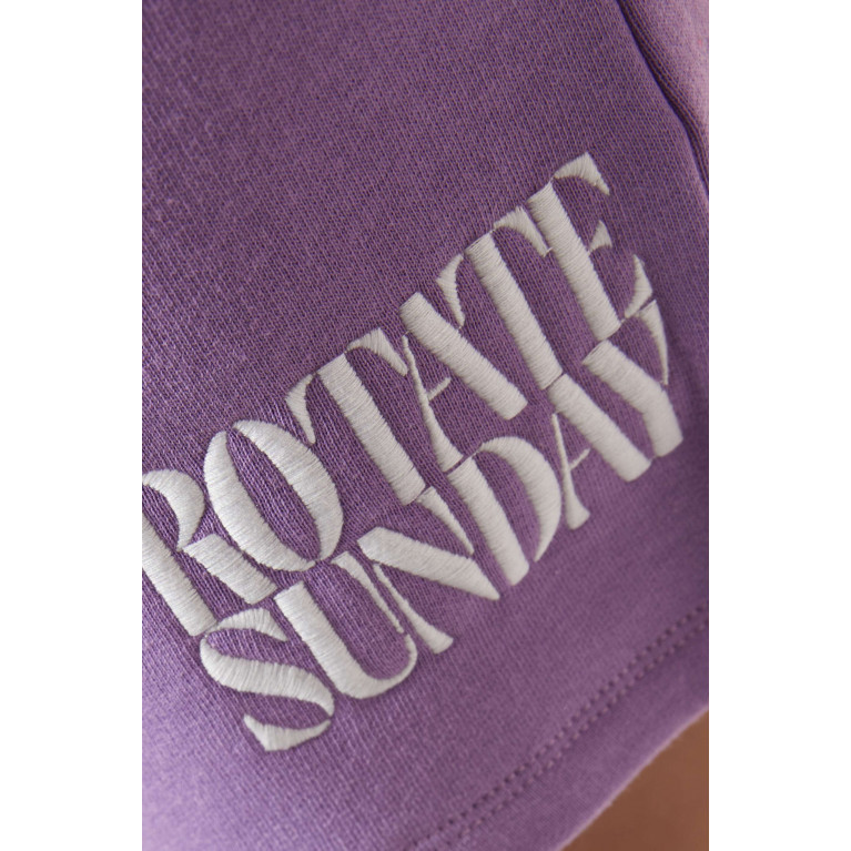 Rotate - Roda Logo-embroidered Shorts in Organic Fleece