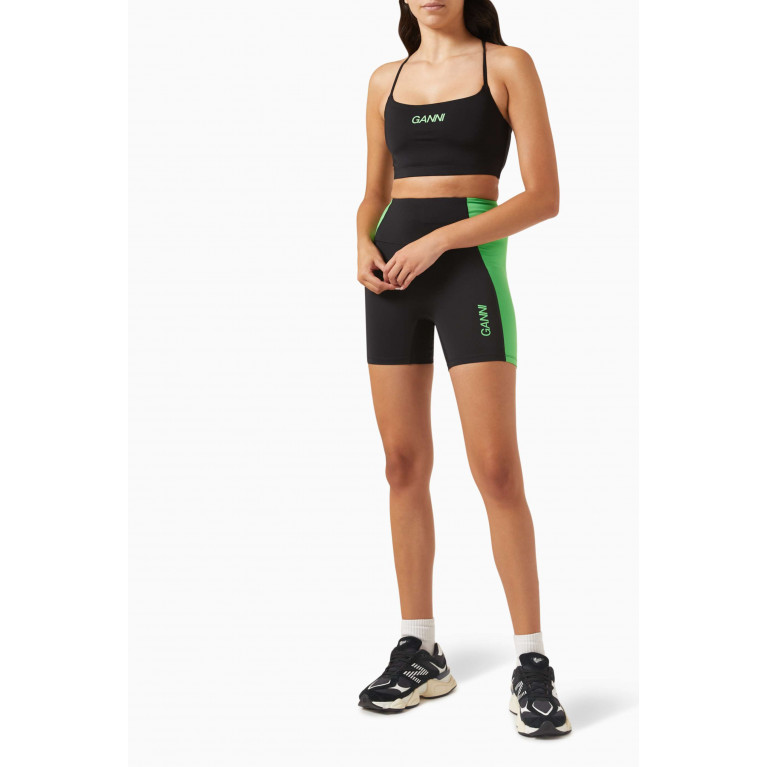 Ganni - Active Strap Crop Top in Stretch Recycled-nylon