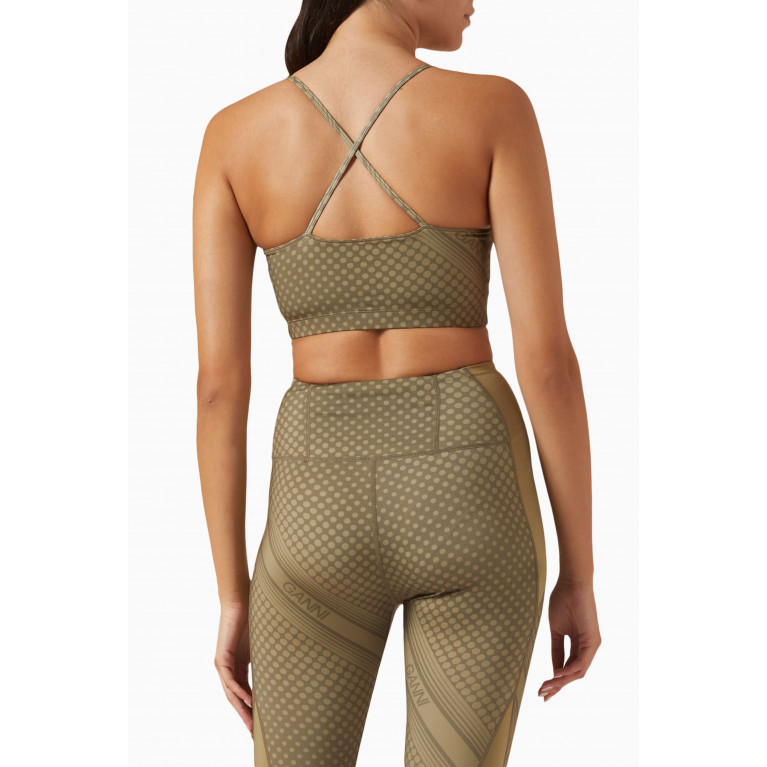 Ganni - Active Strap Crop Top in Stretch Recycled-nylon