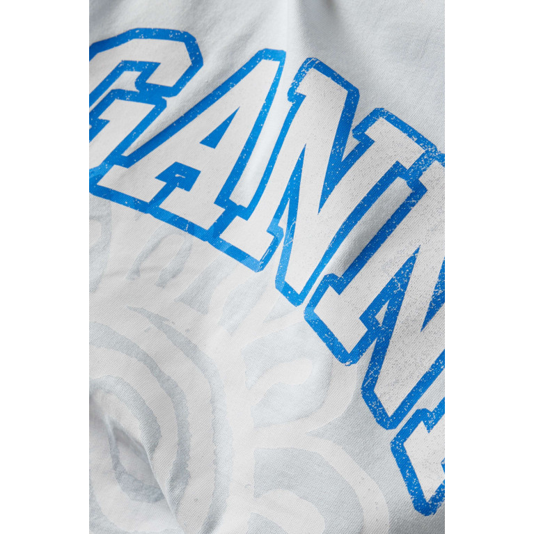 Ganni - Graphic Logo-print T-shirt in Cotton-jersey