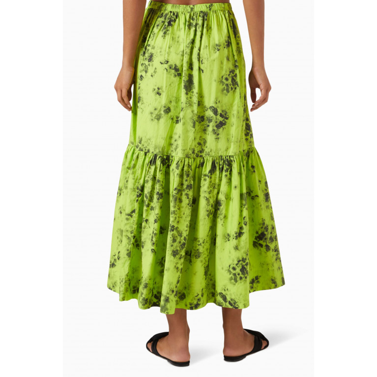 Ganni - Printed Maxi Skirt in Organic Cotton