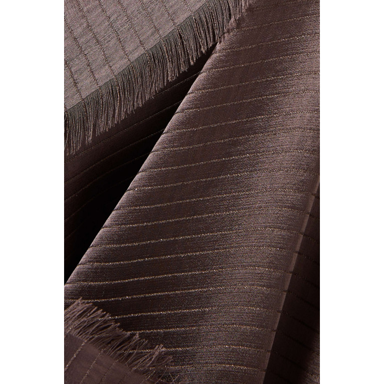 By Amal - Striped Abaya in Silk