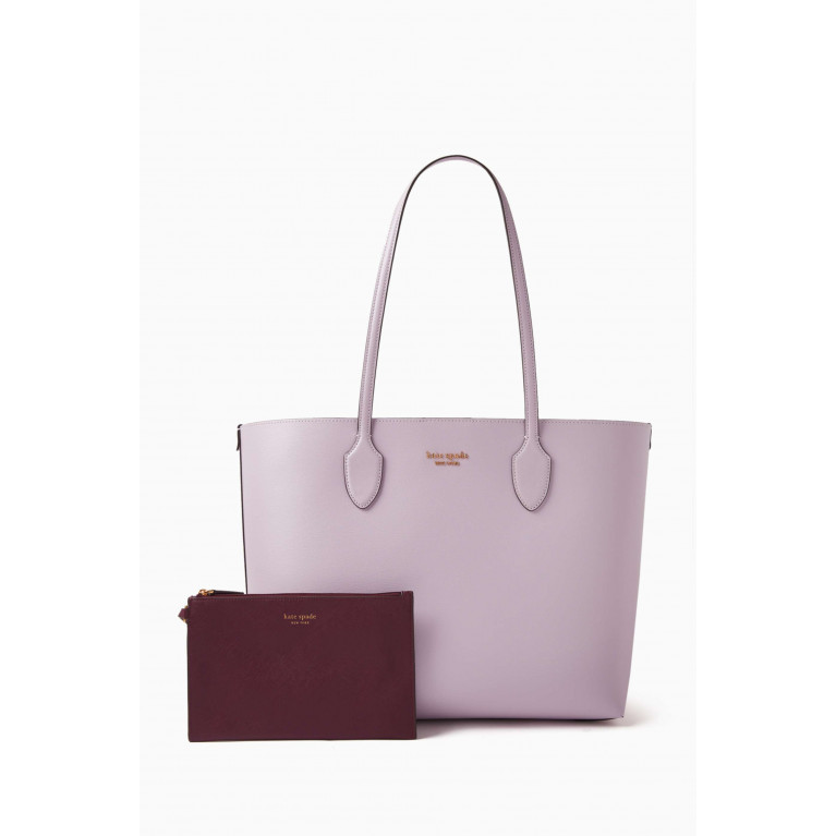 Kate Spade New York - Large Bleecker Tote Bag in Leather Purple