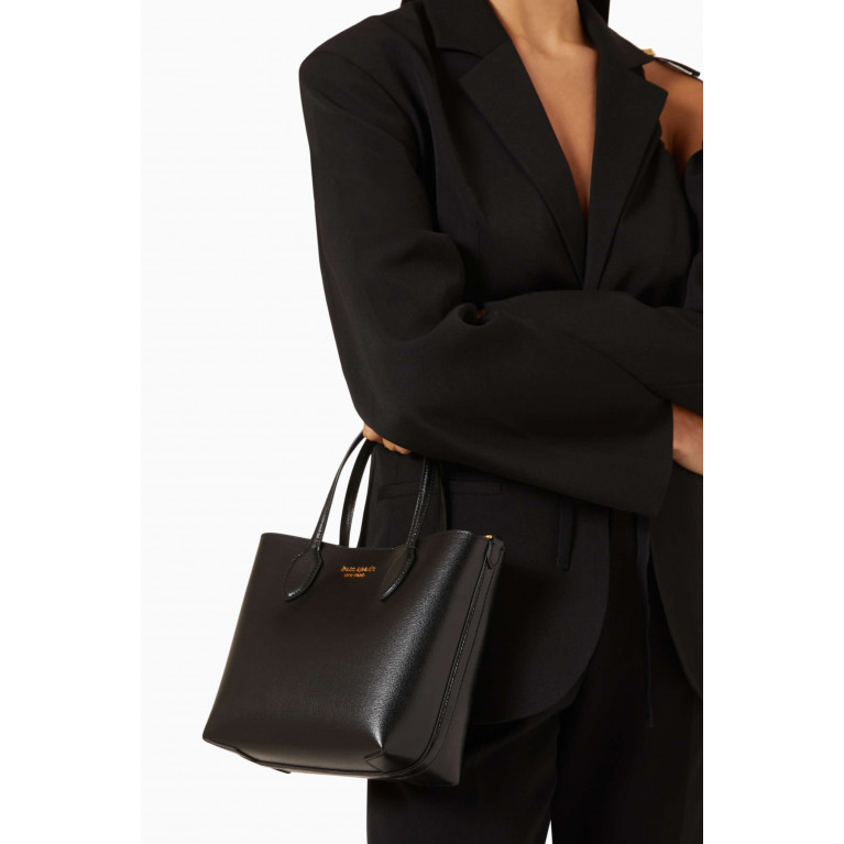 Kate Spade New York - Medium Bleecker Crossbody Tote Bag in Leather Black
