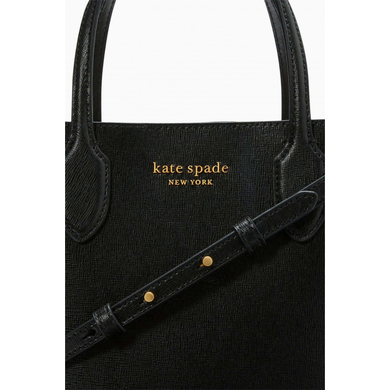 Kate Spade New York - Medium Bleecker Crossbody Tote Bag in Leather Black