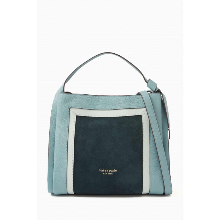 Kate Spade New York - Medium Knott Crossbody Tote Bag in Colorblocked Leather & Suede
