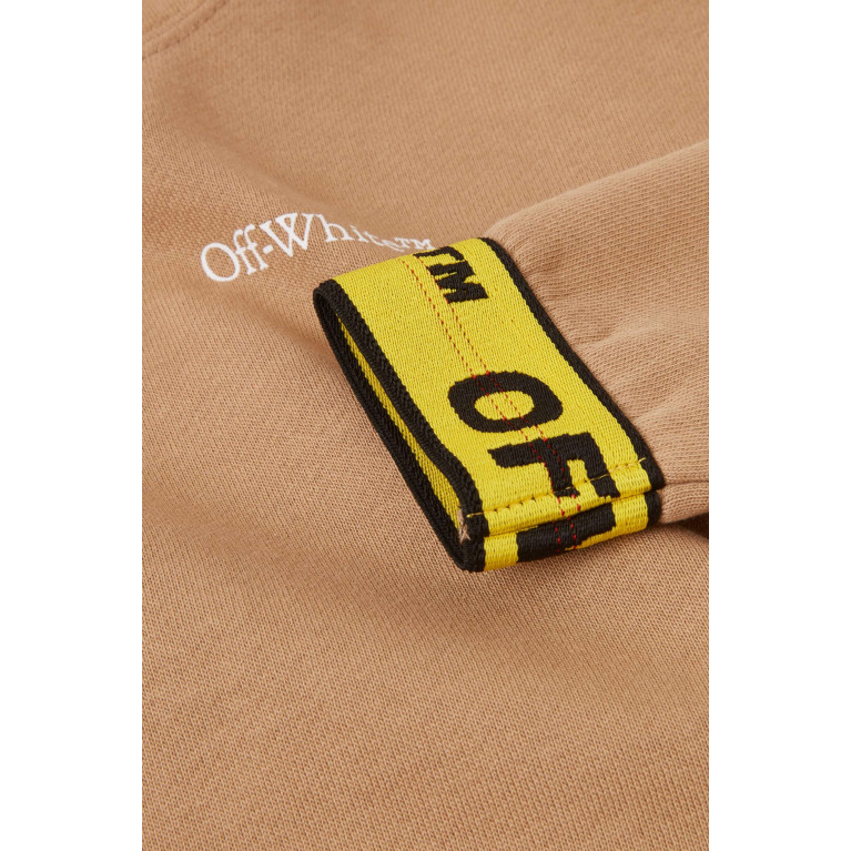 Off-White - Logo-tape Hoodie in Cotton Neutral