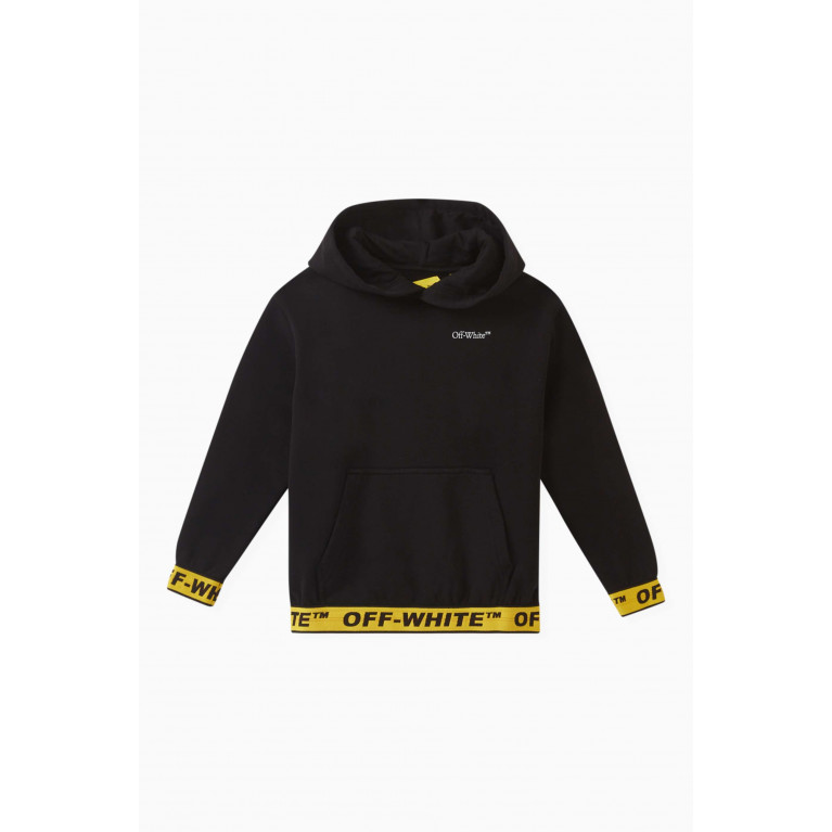 Off-White - Logo-tape Hoodie in Cotton Black