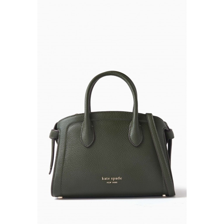 Kate Spade New York - Mini Knott Satchel Bag in Leather Green
