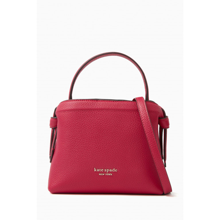 Kate Spade New York - Mini Knott Crossbody Bag in Leather Red