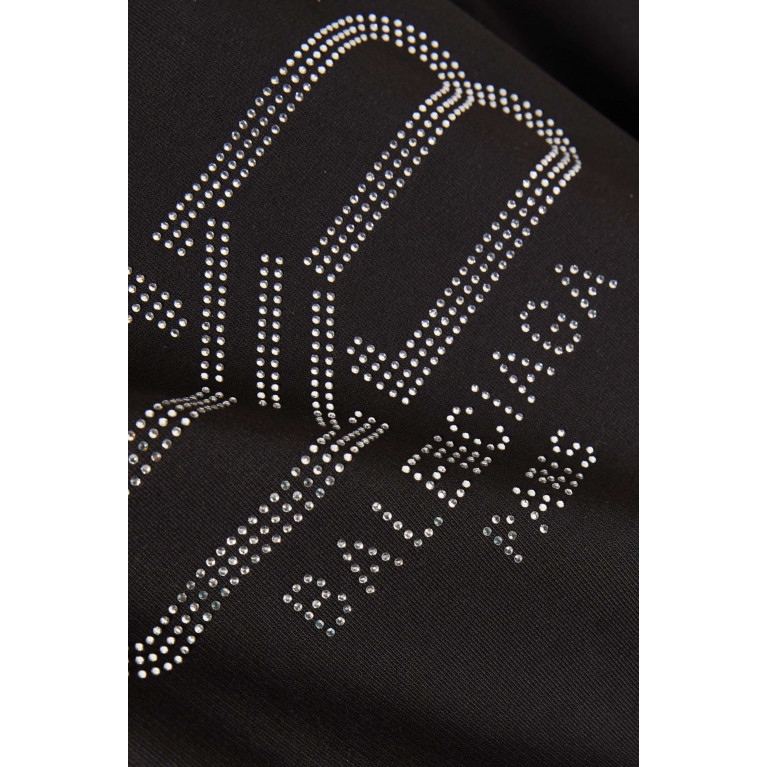 Balenciaga - BB Paris Crystal-embellished Zip-up Hoodie in Fleece