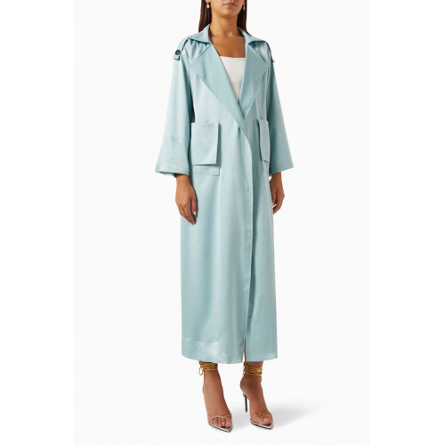 CHI-KA - Trench-style Abaya in Textured-crepe