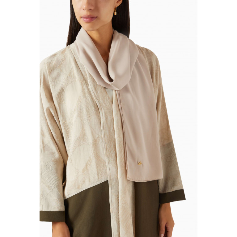 CHI-KA - Contrast Abaya in Tencel-linen Blend