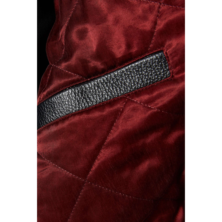 Palm Angels - Monogram Varsity Jacket in Leather