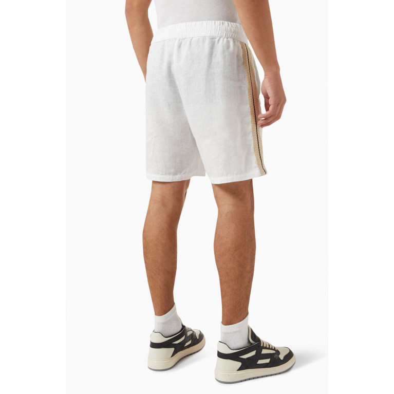 Palm Angels - Monogram Track Shorts in Linen White