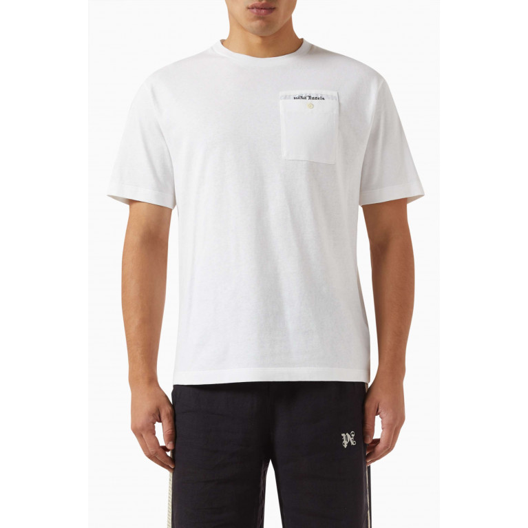 Palm Angels - Logo-tape Pocket T-shirt in Cotton-jersey