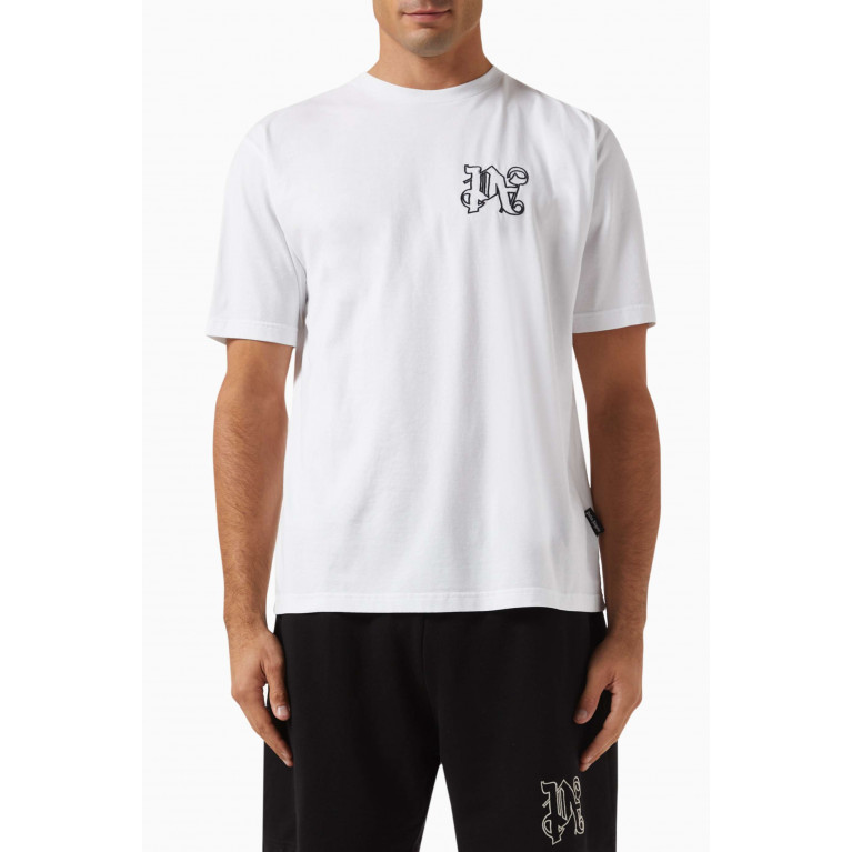 Palm Angels - PA Monogram T-shirt in Cotton White