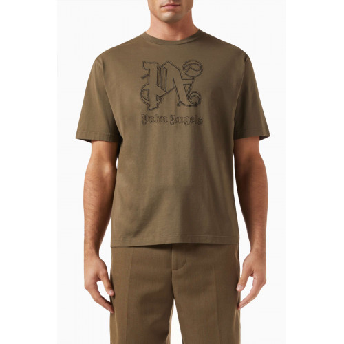 Palm Angels - PA Monogram Statement T-shirt in Cotton