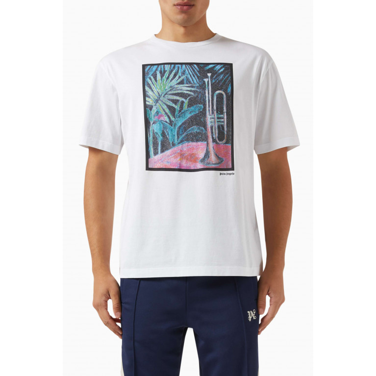 Palm Angels - Oil on Canvas T-shirt in Cotton-jersey